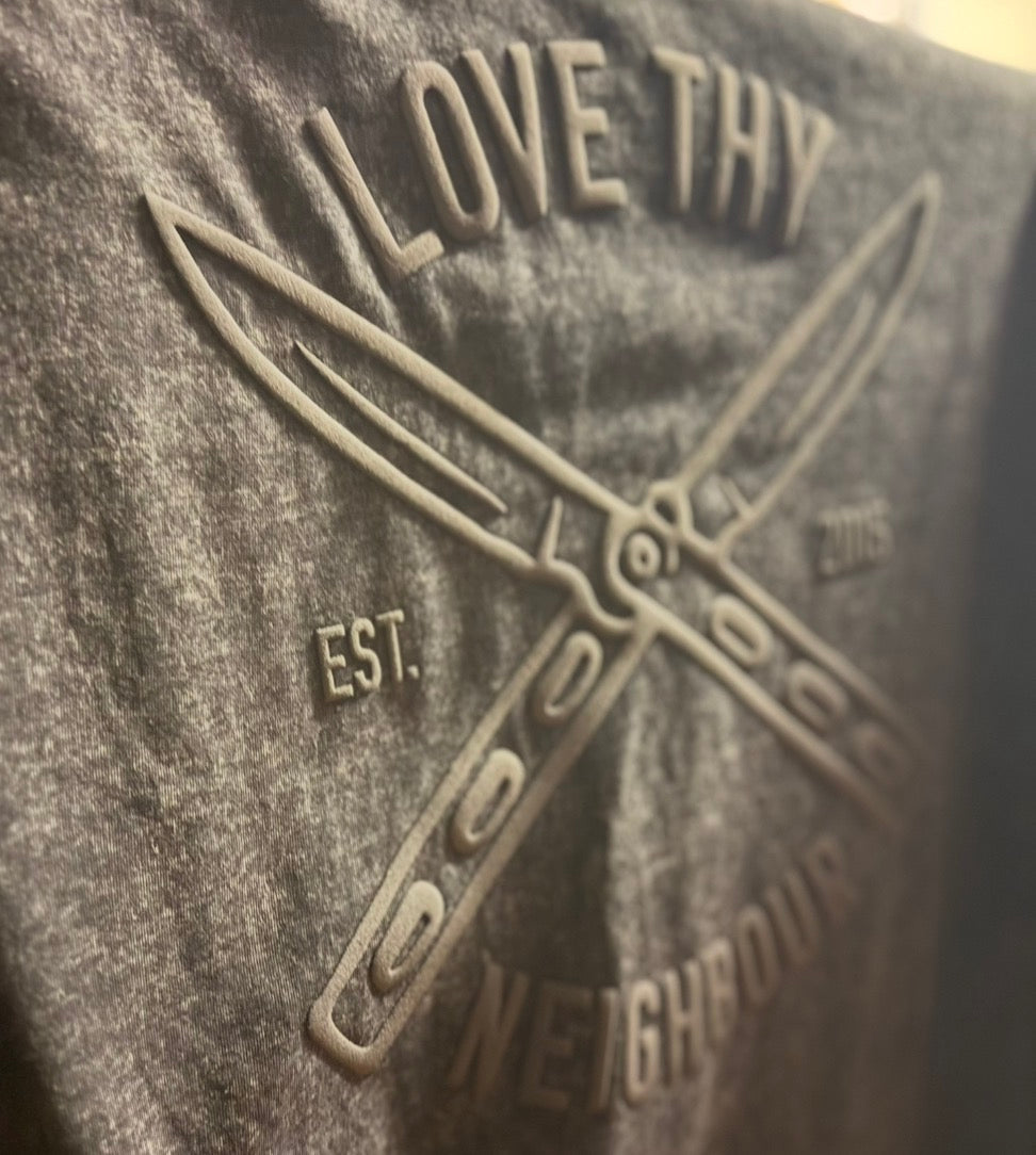 Black Acid Wash Tee - Choose your design